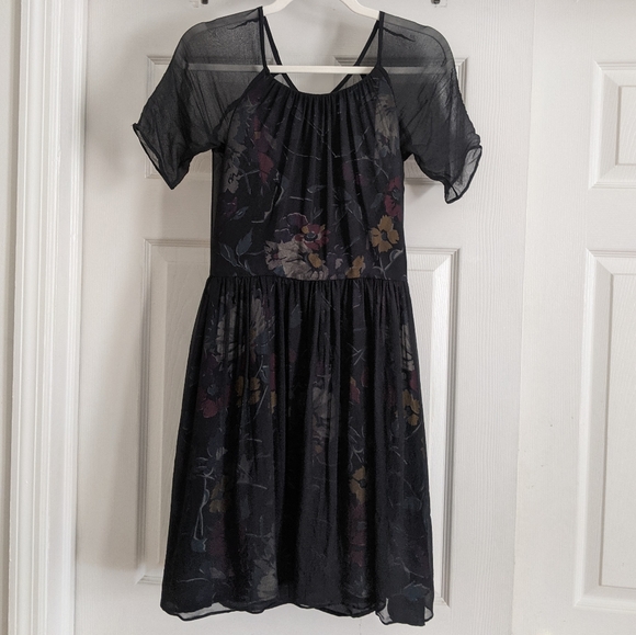 Corey Lynn Calter dress floral w/ sheer overlay - Picture 3 of 5